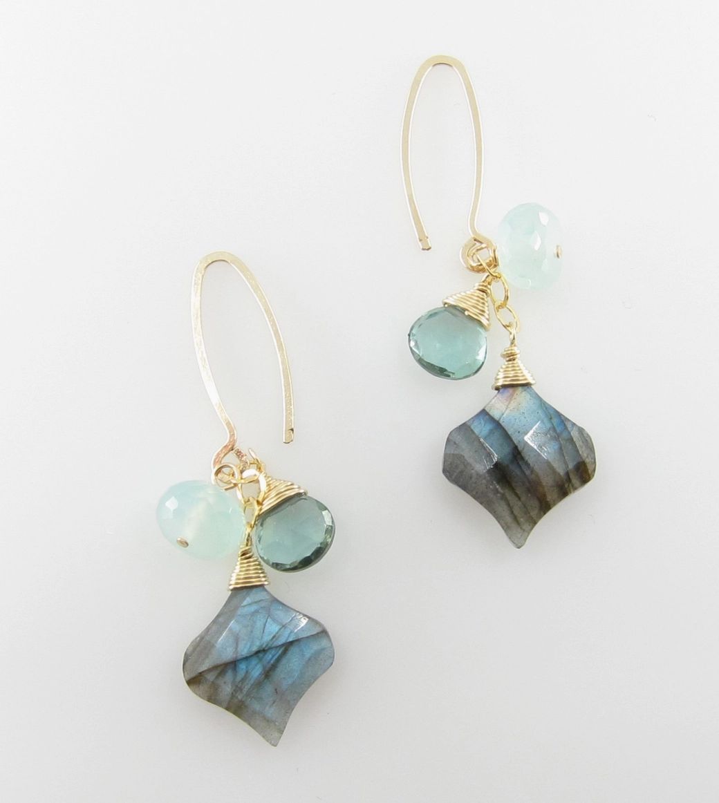 LABRADORITE FANCY DROP EARRINGS