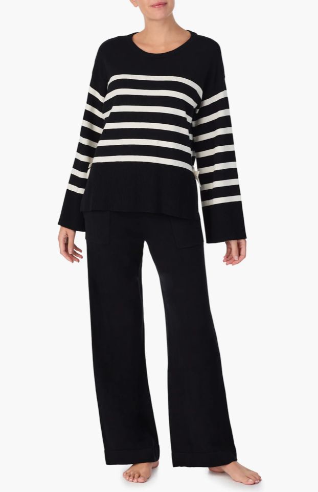 BLK & WHT SWEATER SET