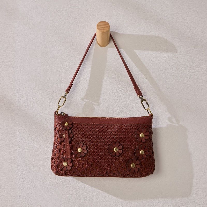 DARCY WOVEN CROSSBDY CHESTNUT