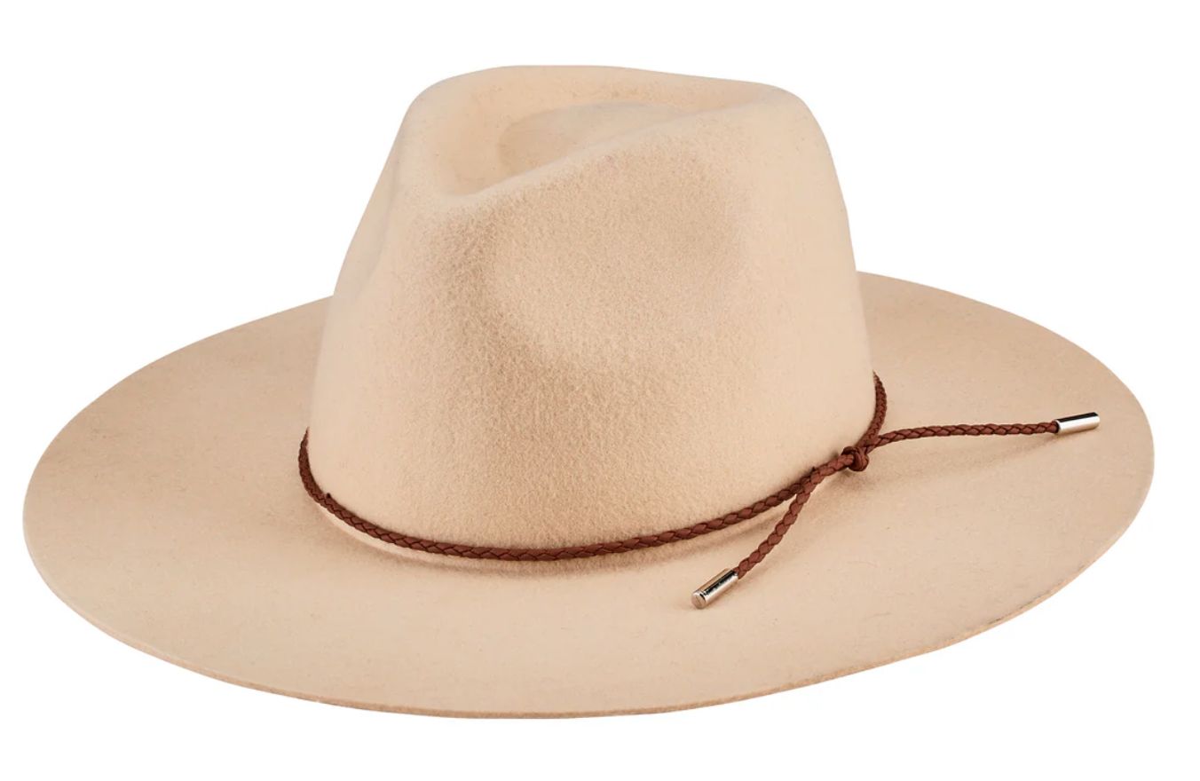 BONE FEDORA BRAID TRIM