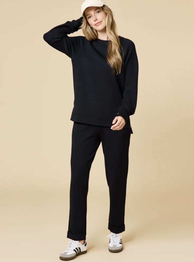 DREAMTECH TUNIC SET, COLOR: BLACK, SIZE: XS