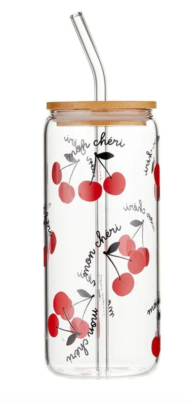 GLS CHERI TUMBLER W/STRAW