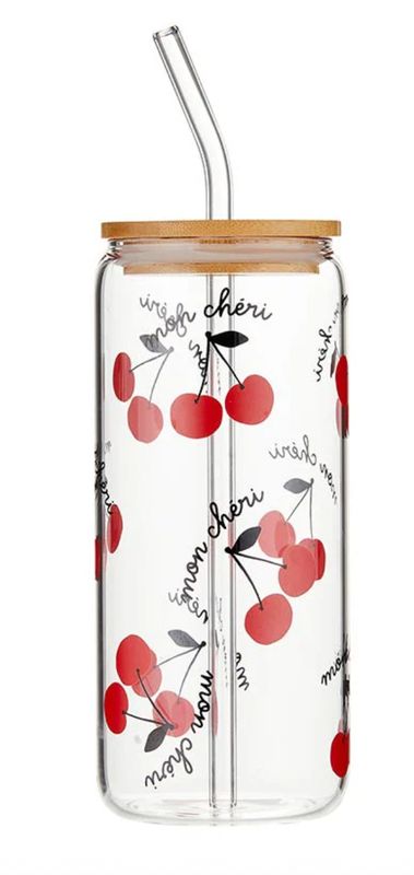 GLS CHERI TUMBLER W/STRAW