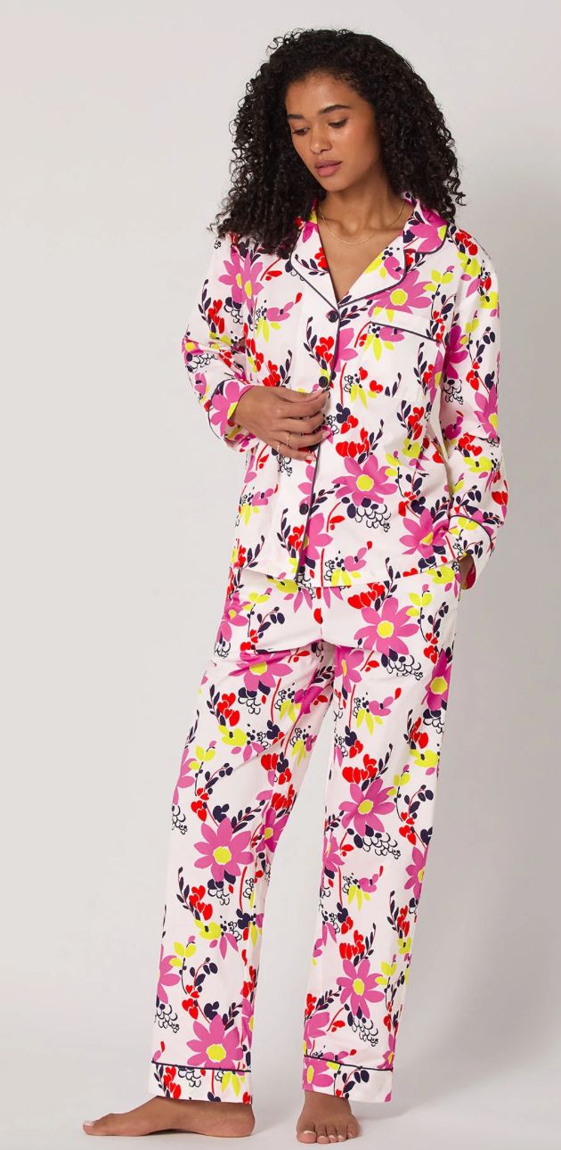 WHIMSICAL FLORAL PJ'S, SIZE: XS