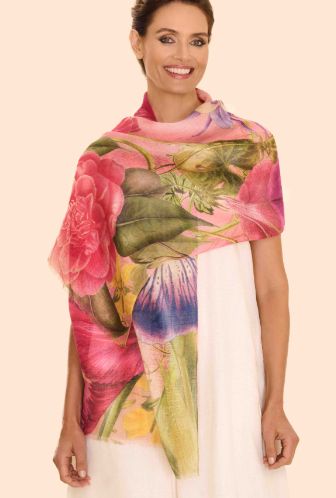 SPRING LINEN SCARVES, COLOR: FLORAL STUDY