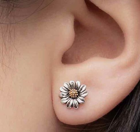 SLV DAISY POST EARRINGS SLV DAISY POST EARRINGS