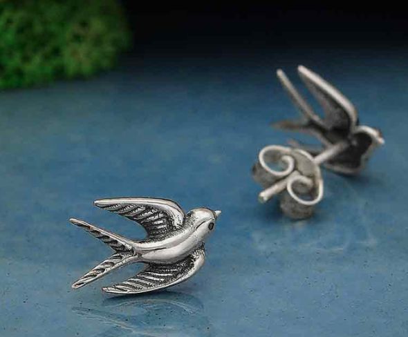 SLV SWALLOW EARRINGS