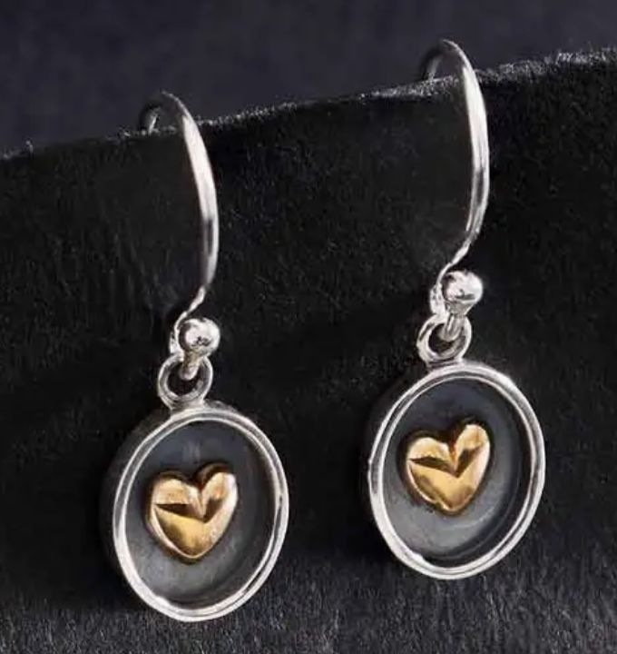 MIX MTL HEART EARRINGS