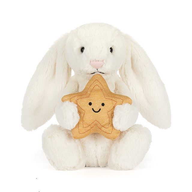CREAM BUNNY W/STAR
