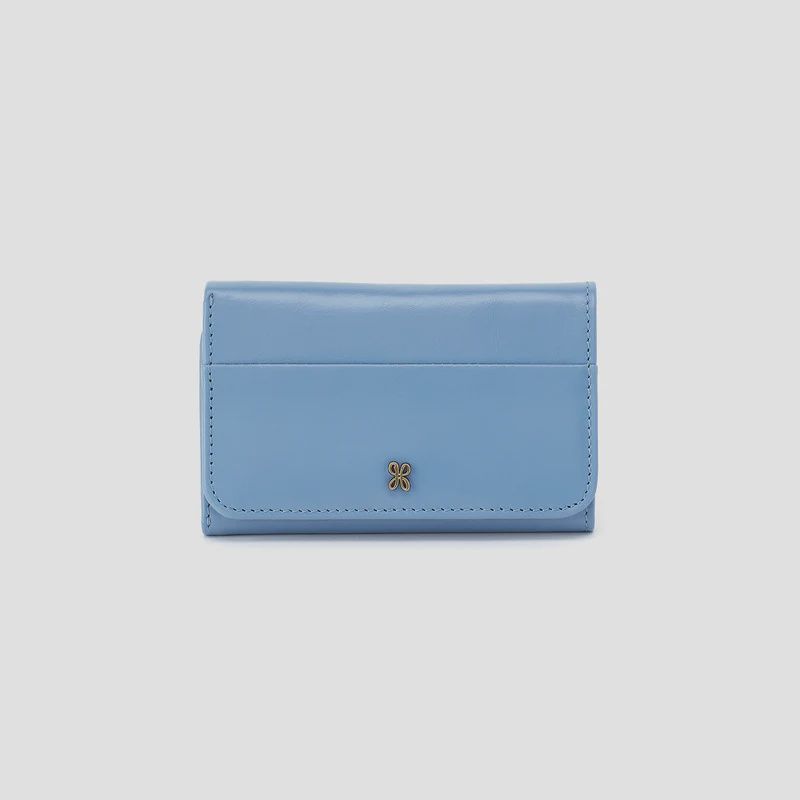 JILL TRIFOLD WALLET FADED DENIM