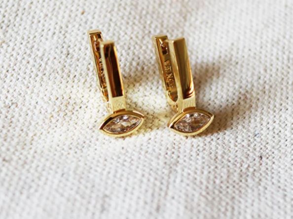 GLD VISION CZ HOOP