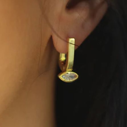 GLD VISION CZ HOOP