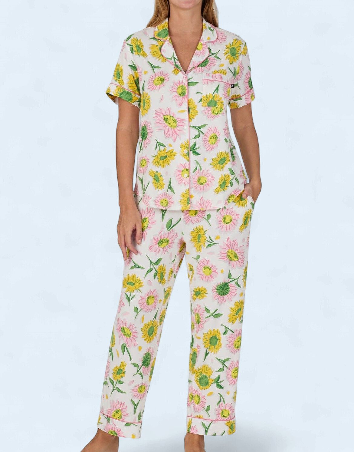 KS WHITE FLORA CROP PJs KS WHITE FLORA CROP PJs
