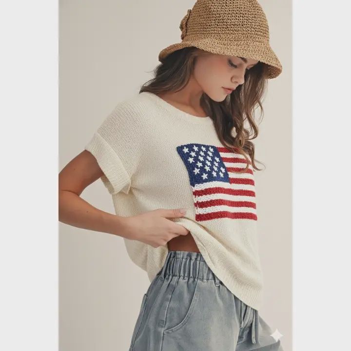 IVORY FLAG SWEATER
