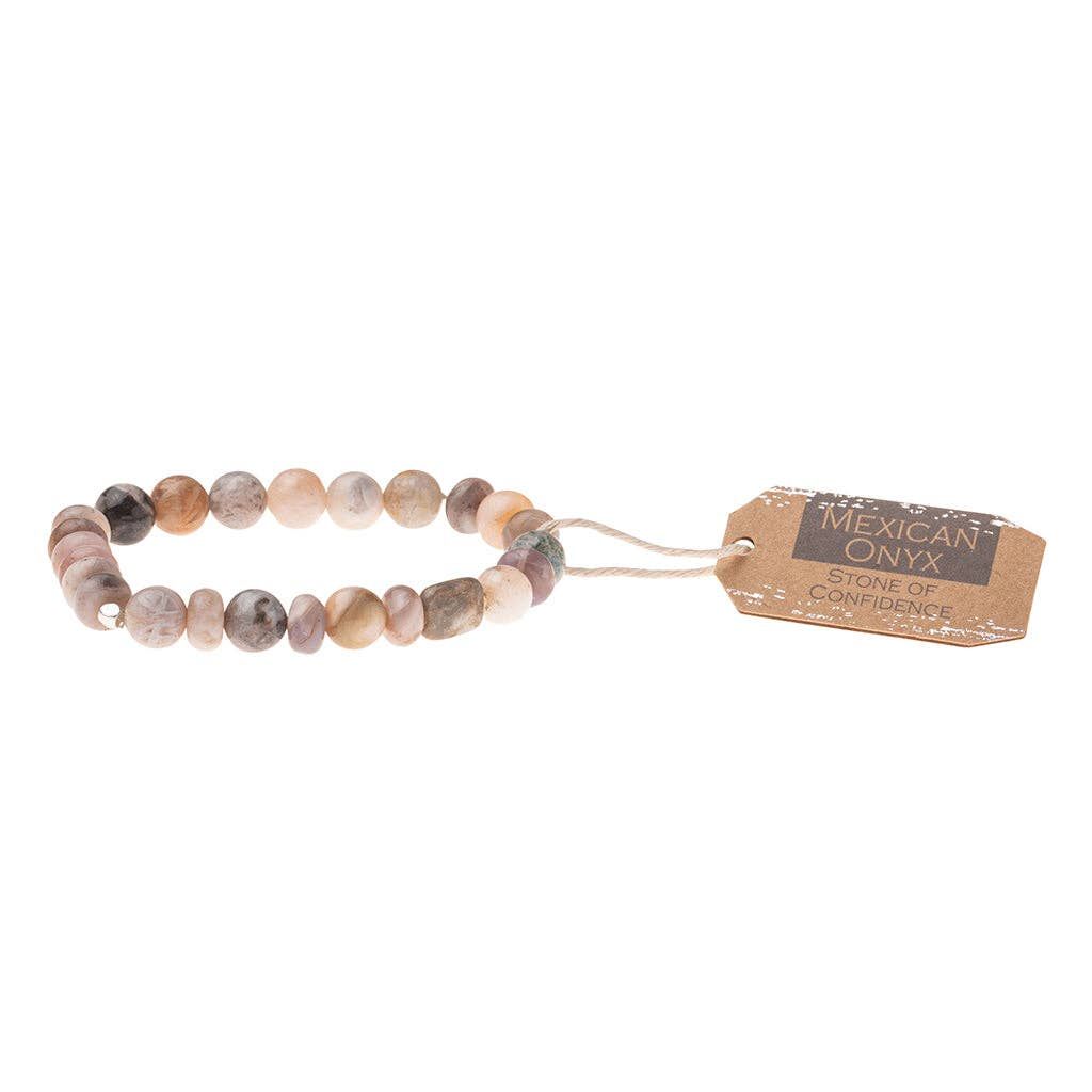 Mexican Onyx Stone Bracelet - Stone of Confidence Mexican Onyx Stone Bracelet - Stone of Confidence