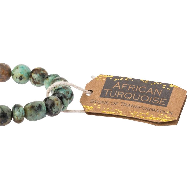 African Turquoise Stone Bracelet - Stone of Transformation