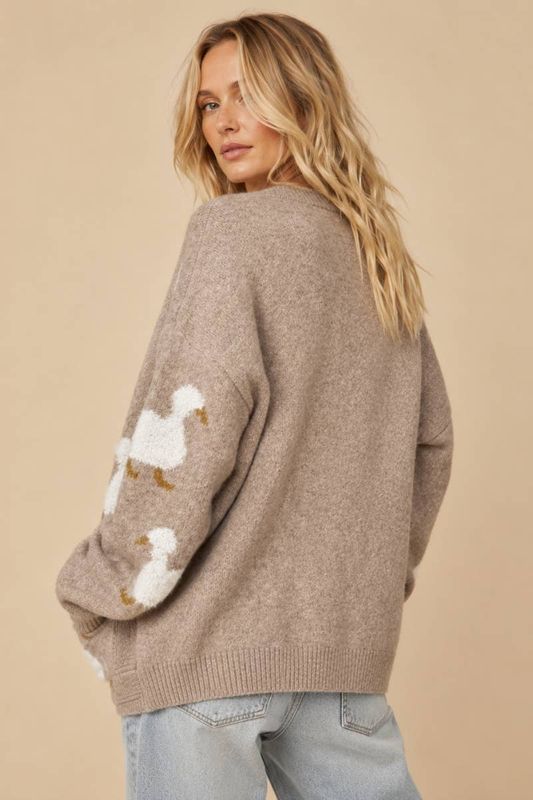 The Cozy Duckling Oversized Knit Cardigan