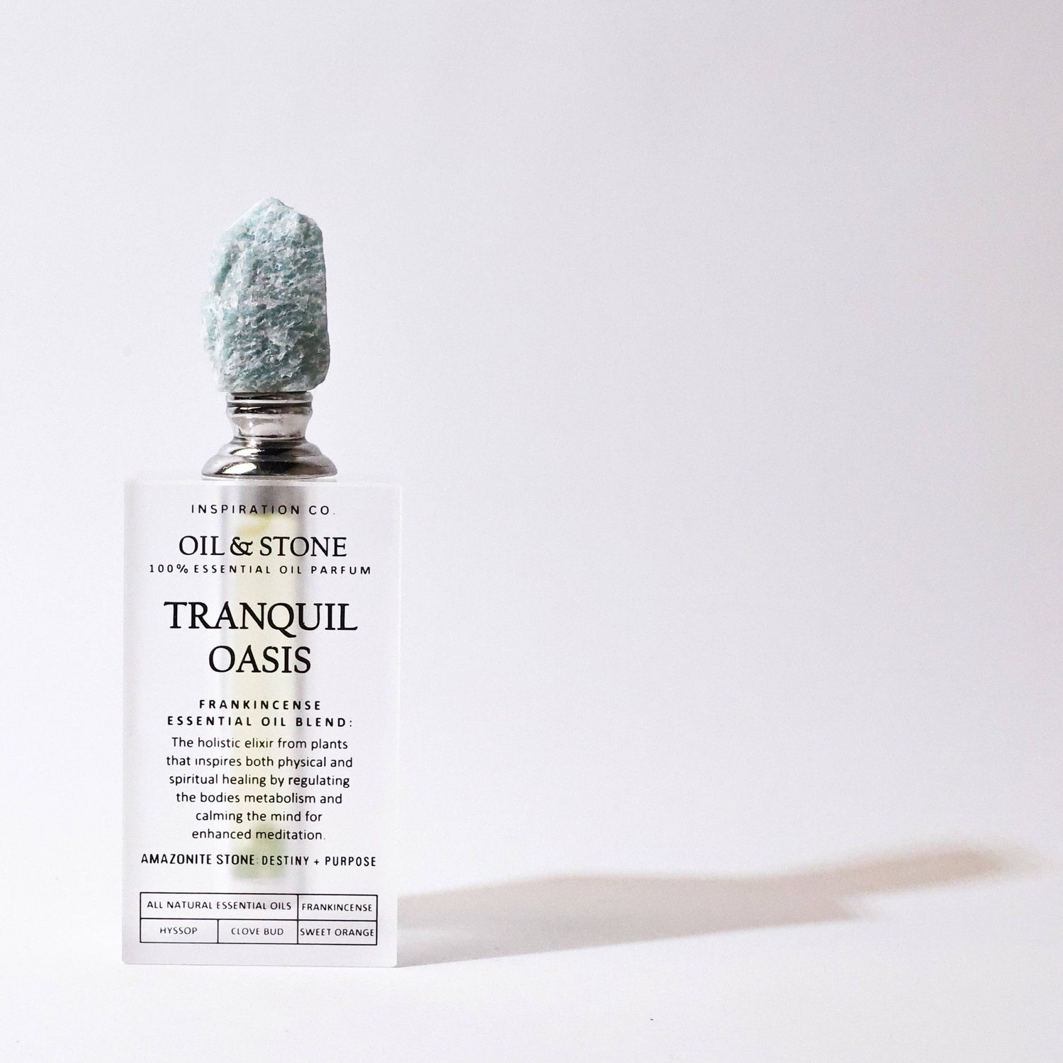 Frankincense & Myrrh - Amazonite Premium Oil Perfume Frankincense & Myrrh - Amazonite Premium Oil Perfume, Bottle Size: FULL SIZE STONE BOTTLE