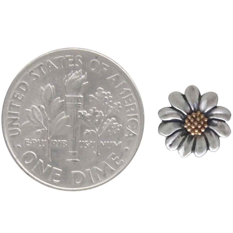 Mixed Metal Daisy Earrings