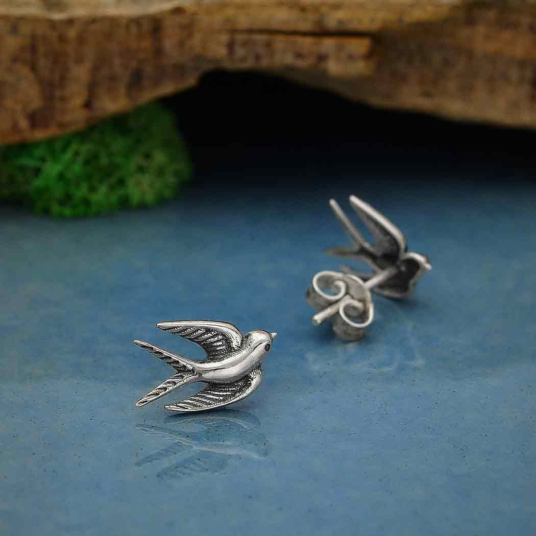 Swallow Earrings Swallow Earrings, Material: Sterling Silver