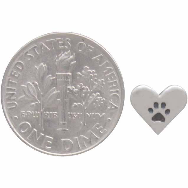 Paw Print Heart Earrings