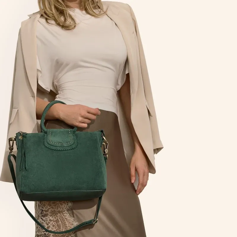 Sheila Medium Satchel - Pine Needle