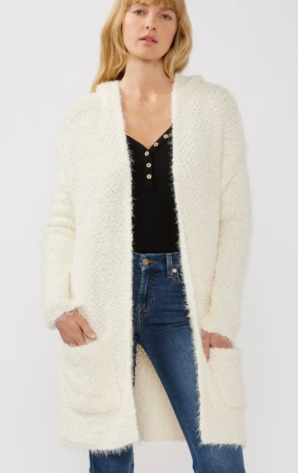Antique White Cardigan Antique White Cardigan, SIZE: SM/MED