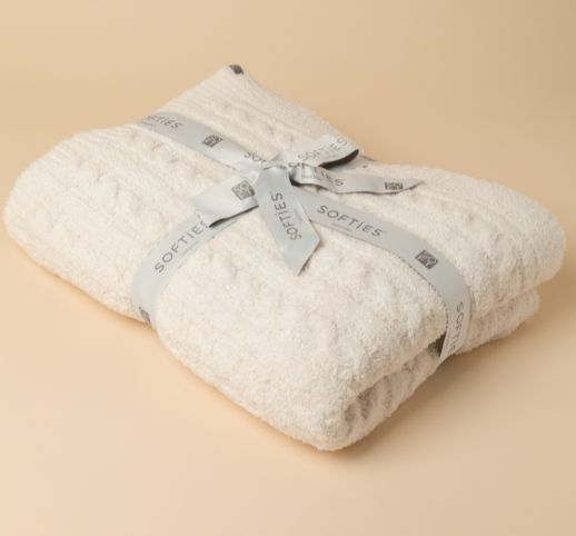 Cable Knit Marshmallow Blanket