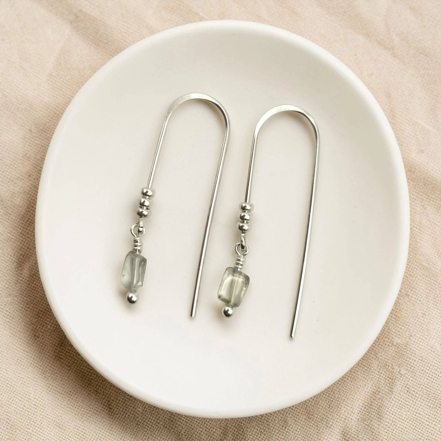 Gemstone Threader Earrings Gemstone Threader Earrings, Jewelry material: Sterling Silver