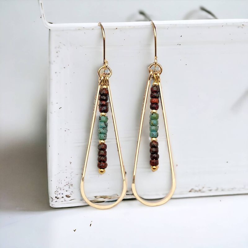 Beaded Hoop Earrings