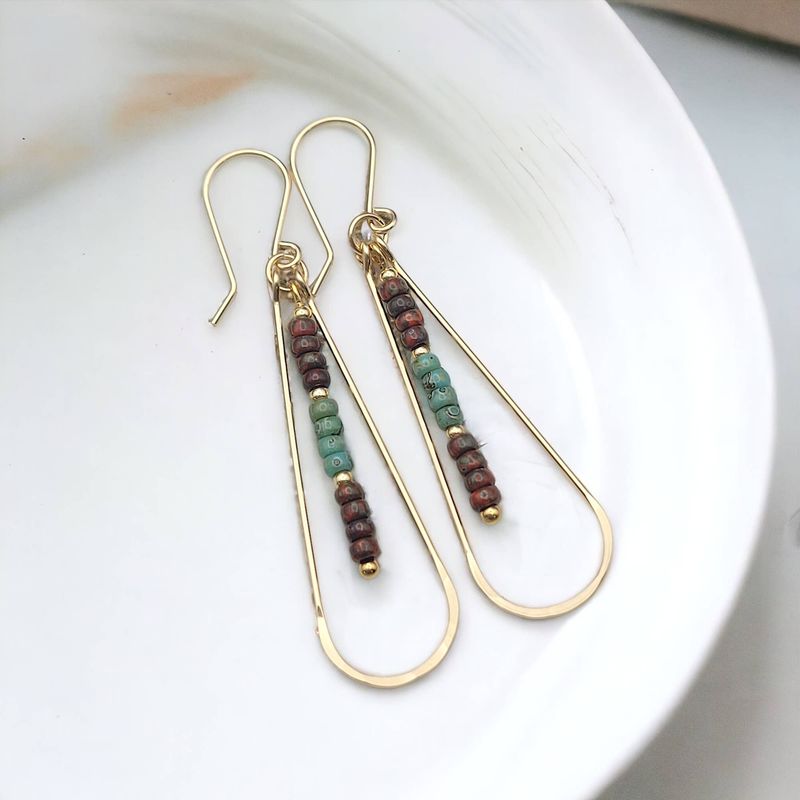 Beaded Hoop Earrings