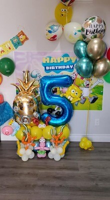 Spongebob Bouquet W 1 Foil Balloon