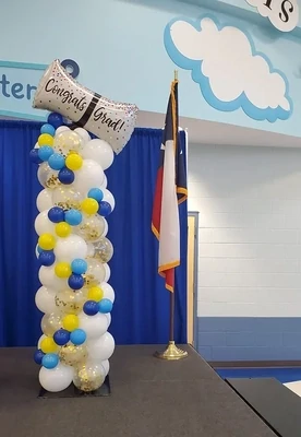 Congrats Grad Balloon Column