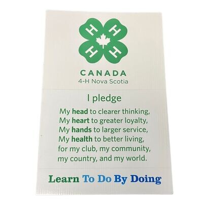 Sign - 4-H Pledge