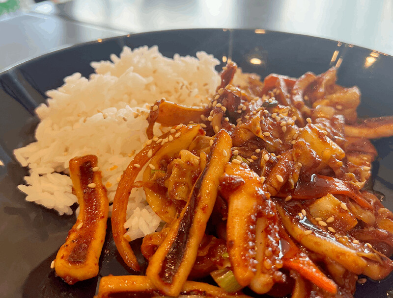 Spicy Squid Rice Bowl (오징어덮밥)