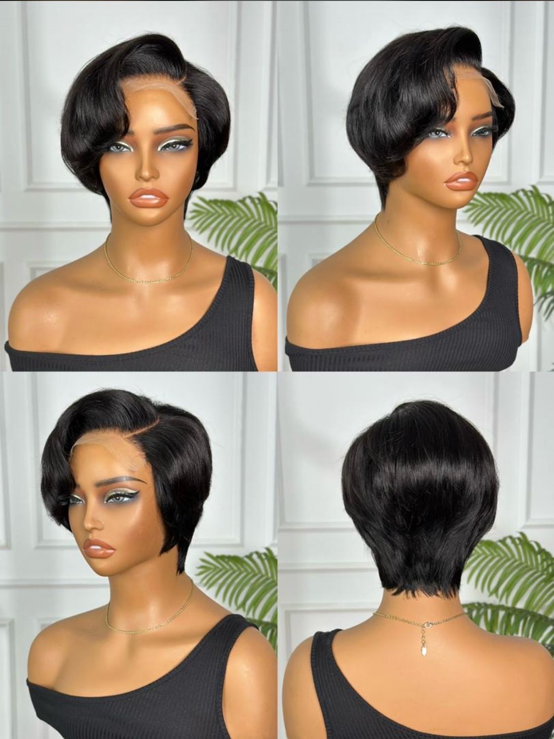 Pixie coupe Dame en cheveux de lux raw avec T lace 