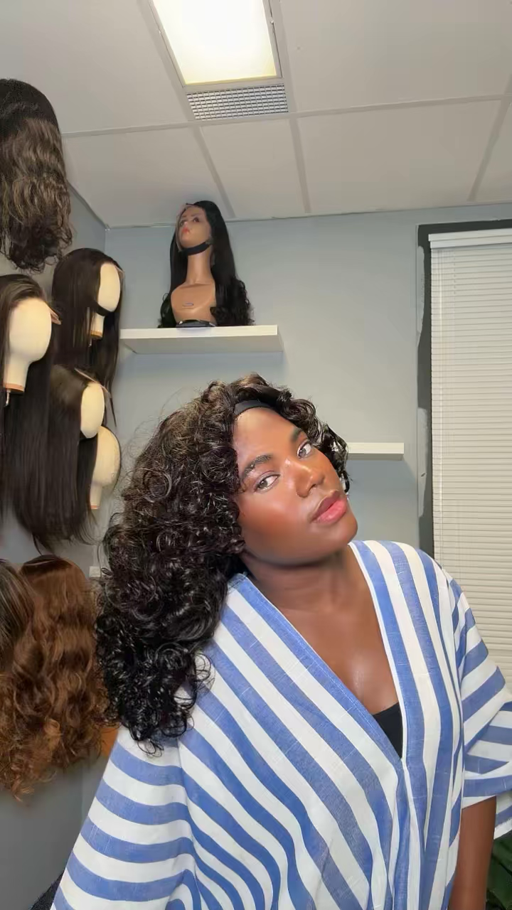 Banbo wig India hair perruque humain 300% densité sans colle 