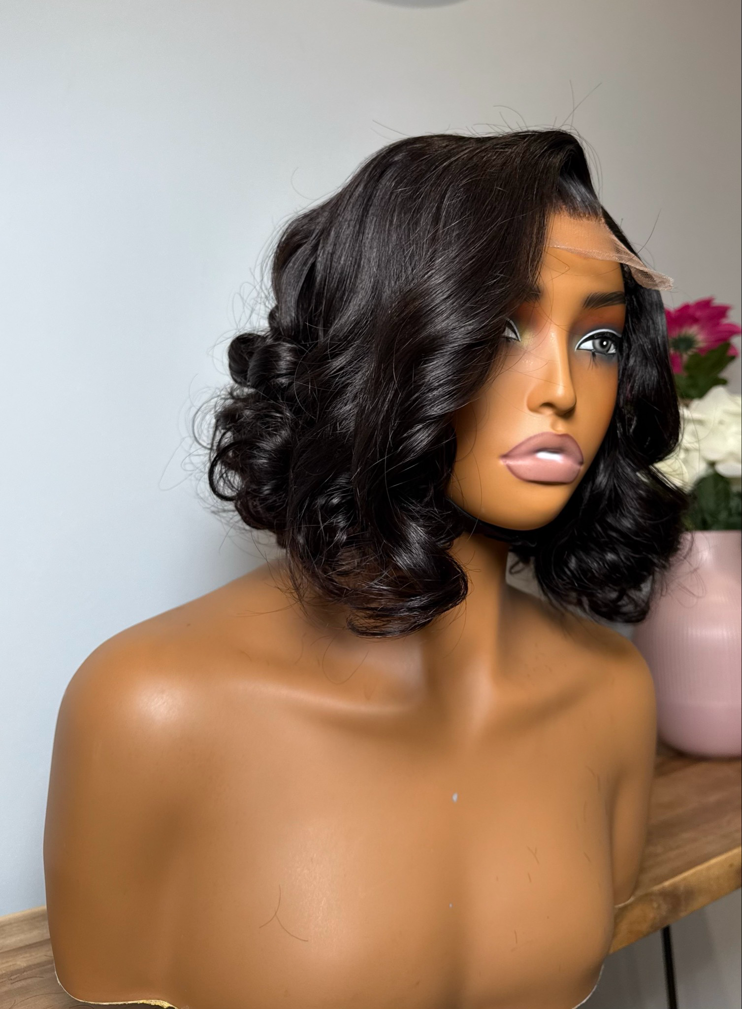 CHEZFELY Unité Gloria 14 pouces – Cheveux RAW 100 % – 4×4 Lace – Densité 250 % – Prête à Porter