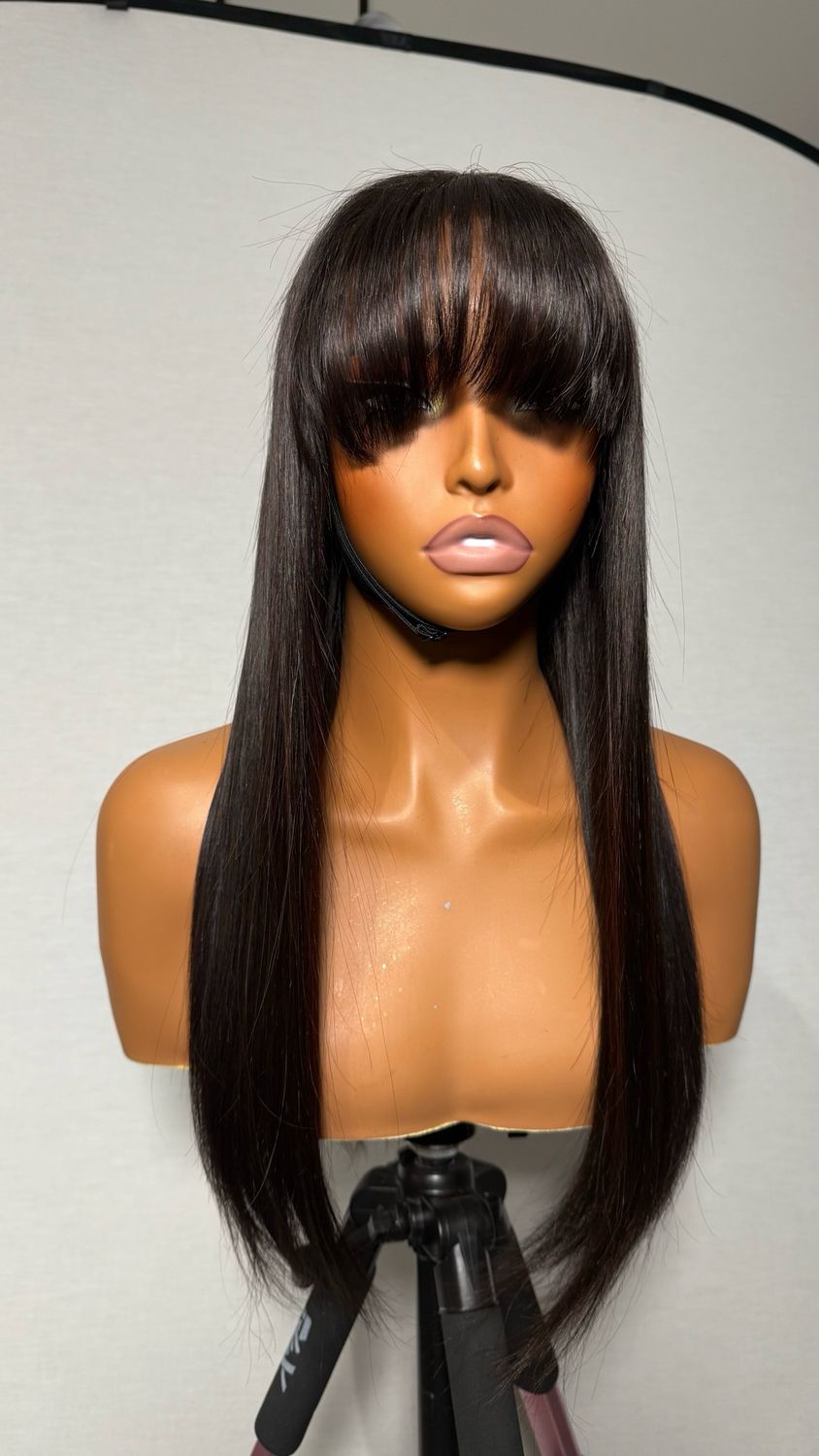 Chezfely RIRI wig 22" pouce DD 5*5 lace HD 250% densité 