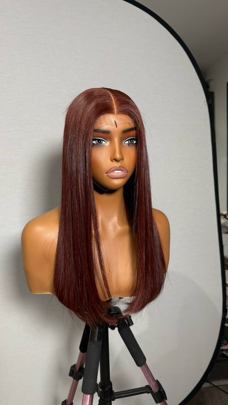 CHEZFELY  Unité LOLA Vietnam ginga color 20" pouce 2*6 lace wig 250% densité 