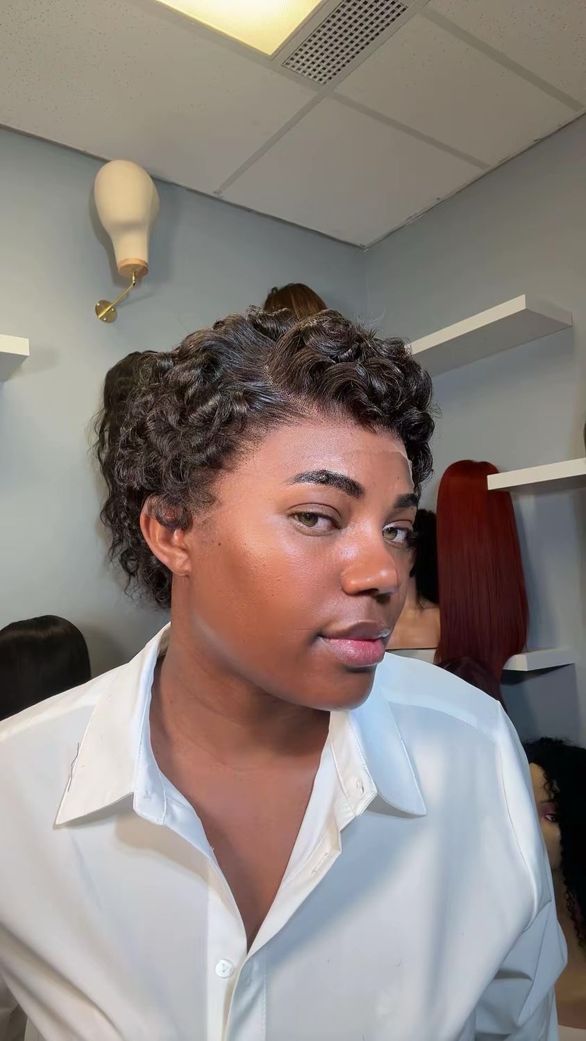 Cut pixie wig 13*4 HD lace raw hair