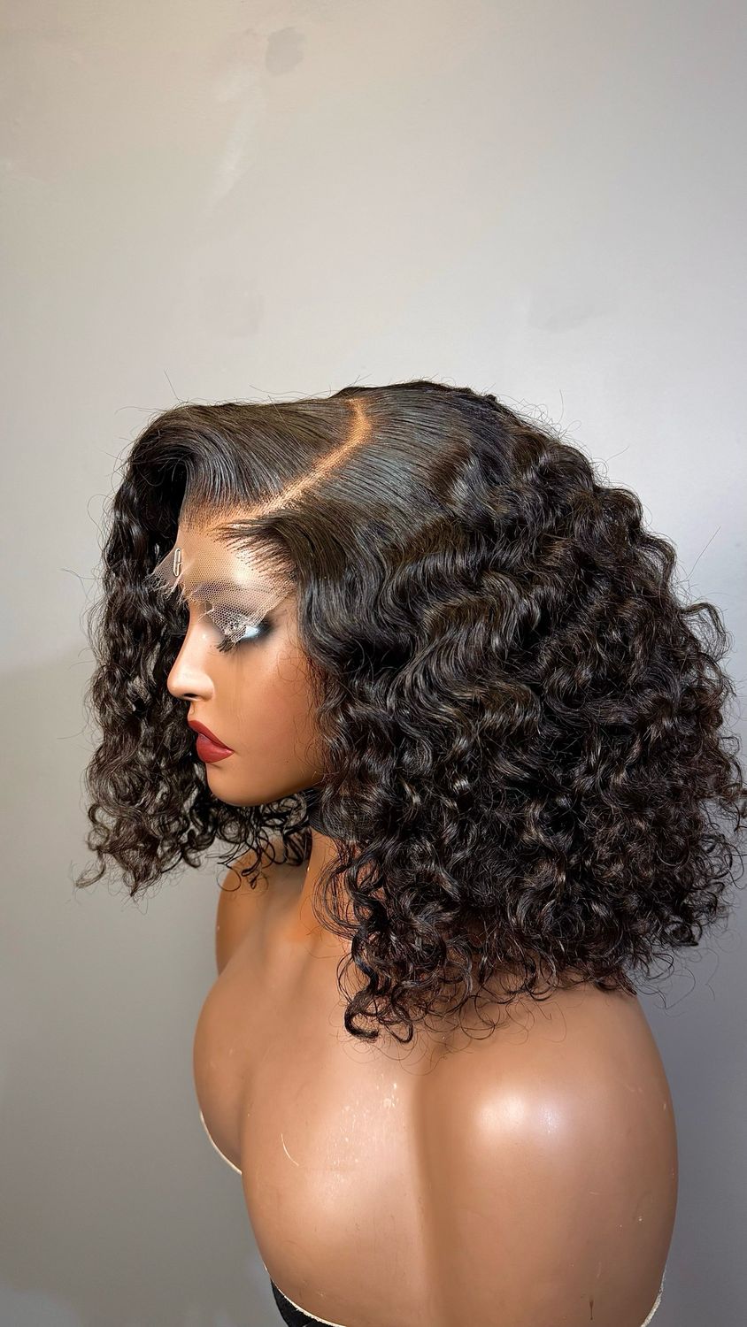 Unité DEWA 5*5 lace wig HD 14" pouce 300% densité cheveux vietnamien 