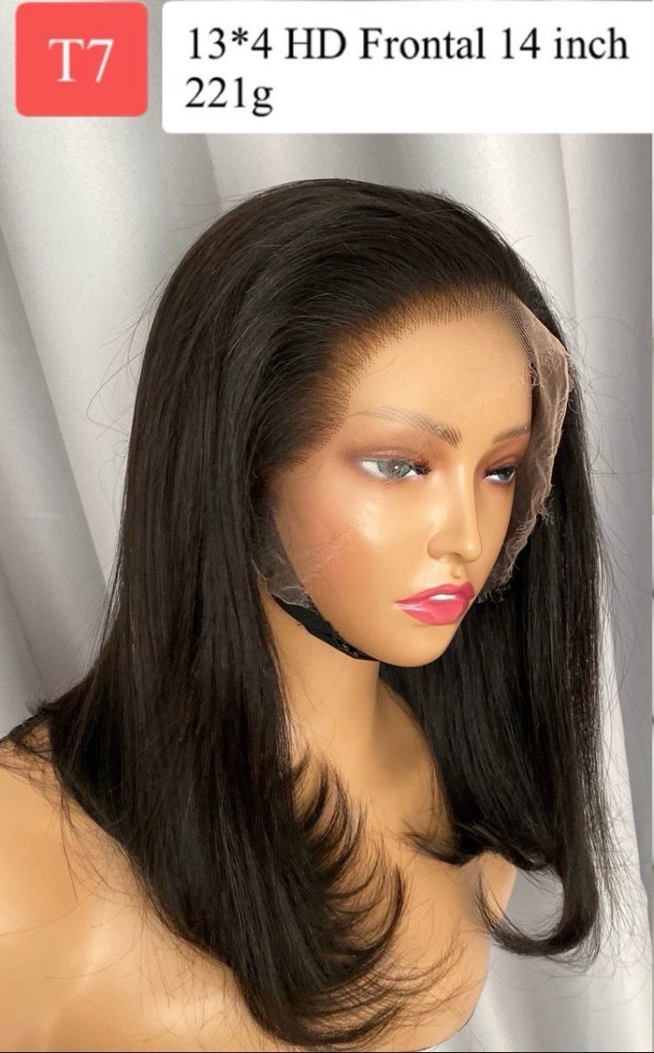 Unité Kaly Bob 13*4 HD 14" pouce 300% densité Raw hair 