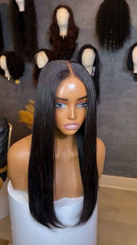 RIRI Unité. Vietnamien hair 16" pouce 350% densité 2*6 lace kim