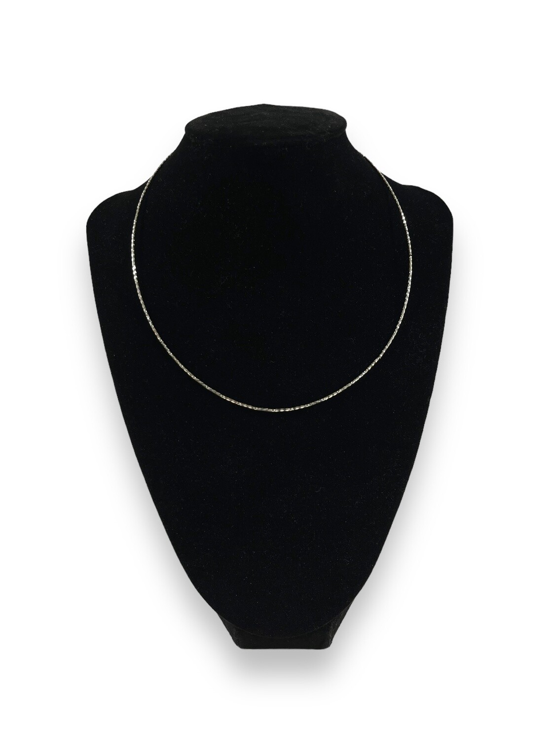 18K Omega White Gold Necklace