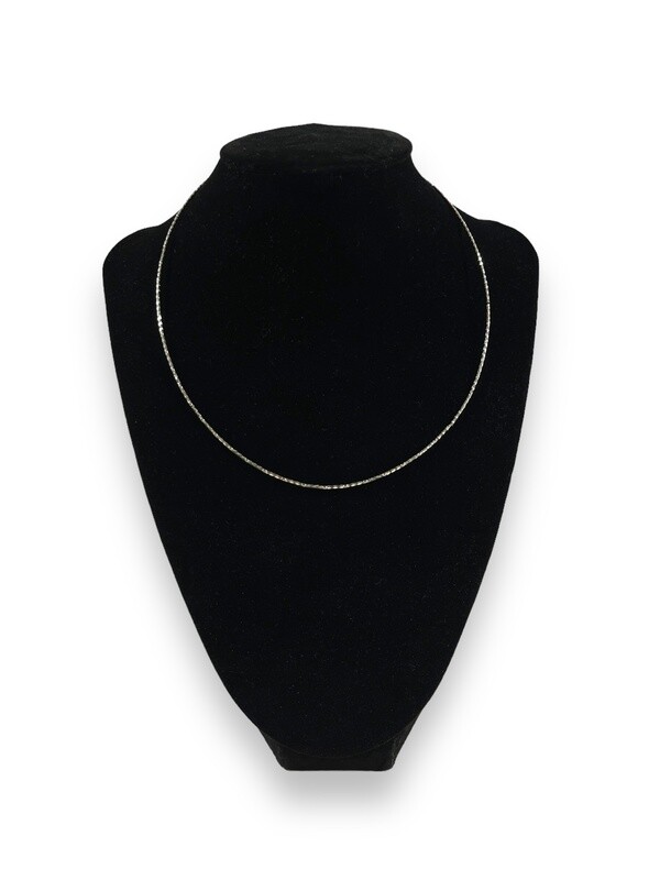 18K Omega White Gold Necklace