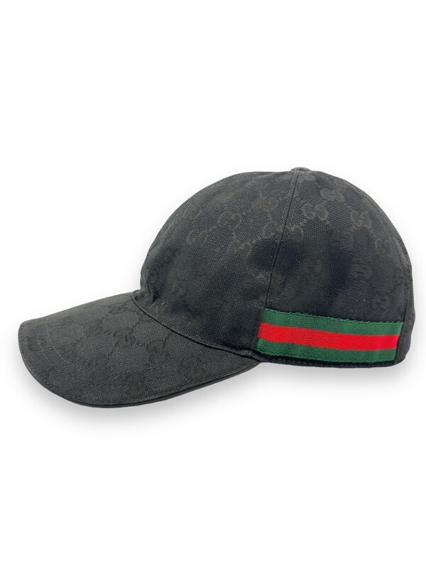 Gucci Original GG Black Canvas Baseball Hat