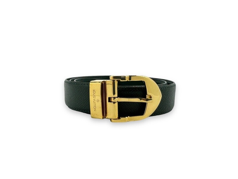 Louis Vuitton Dark Green Taiga Classique Belt (28)