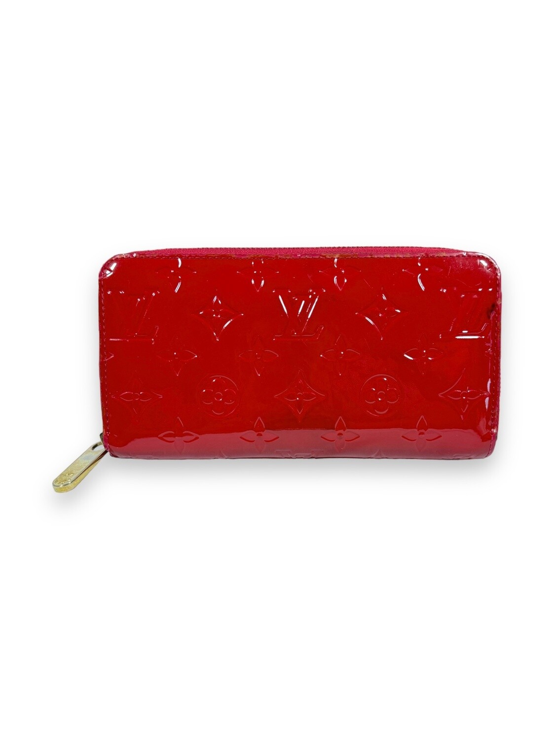 Louis Vuitton Red Monogram Vernis Zippy Wallet