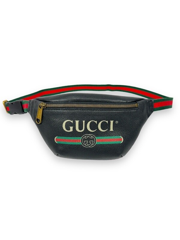 Gucci Grained Calfskin Small Logo Belt Bag